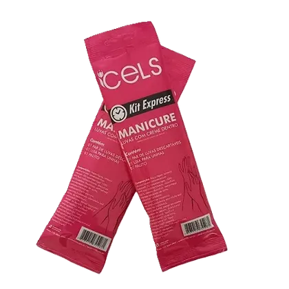 Kit de manicure express CELS com os itens descartáveis de um atendimento